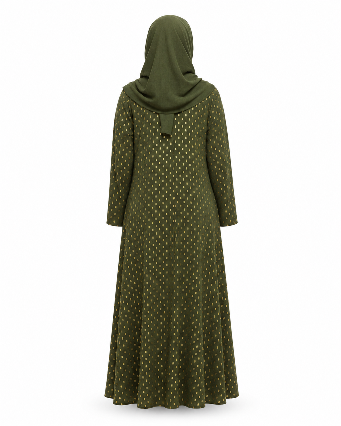 Zohroze Emerald Green Botanical Embroidered Abaya