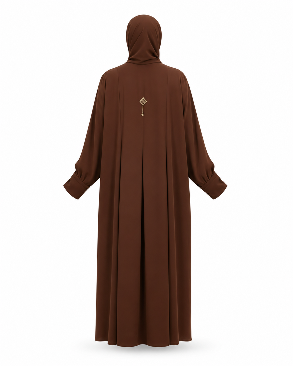 Zohroze Deep Cocoa Panel Abaya