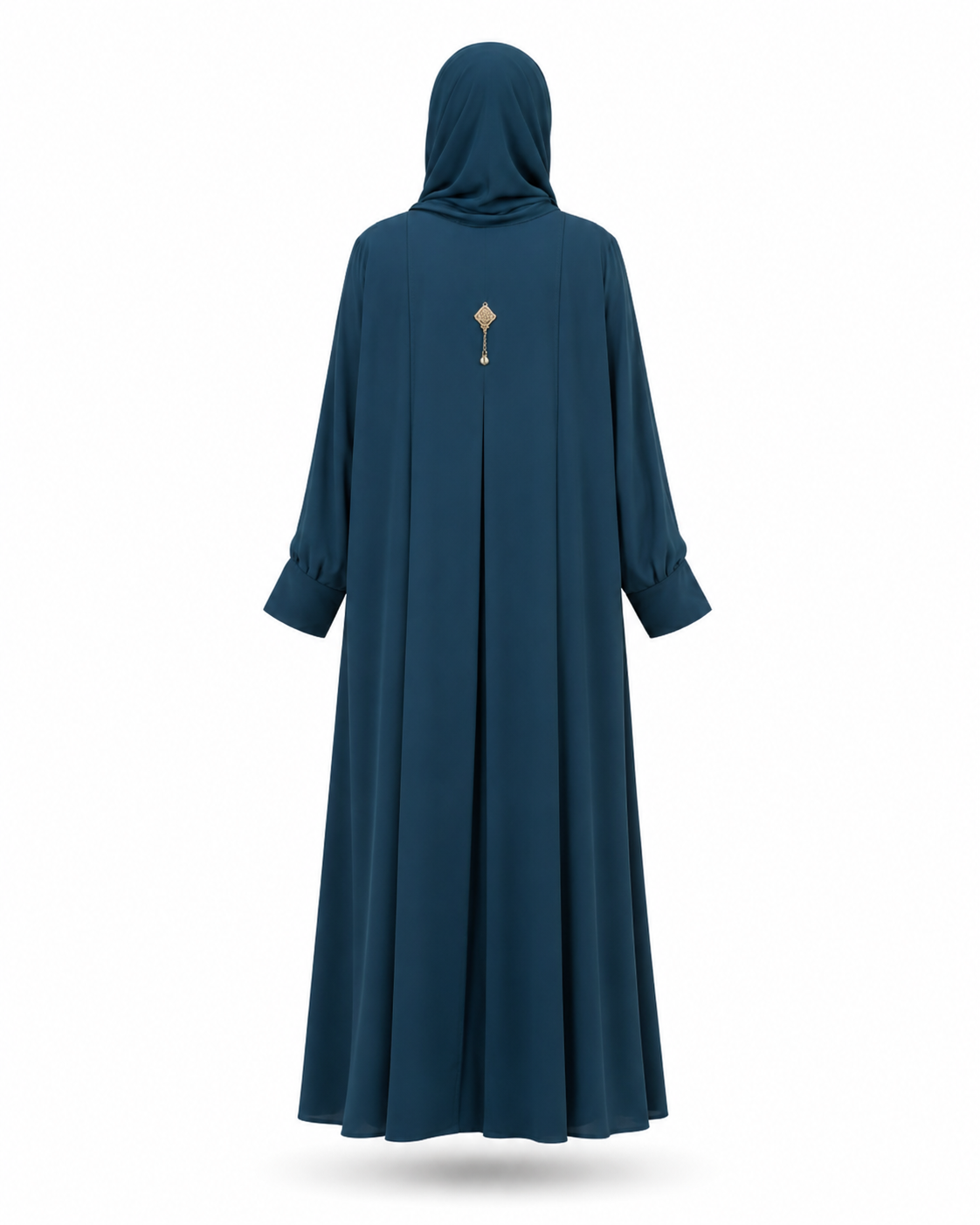 Zohroze Deep Teal Structured Modest Abaya