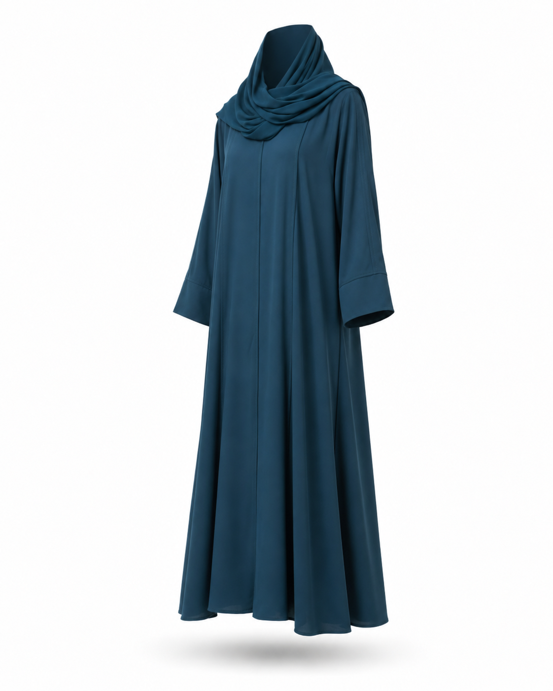 Zohroze Deep Teal Structured Modest Abaya
