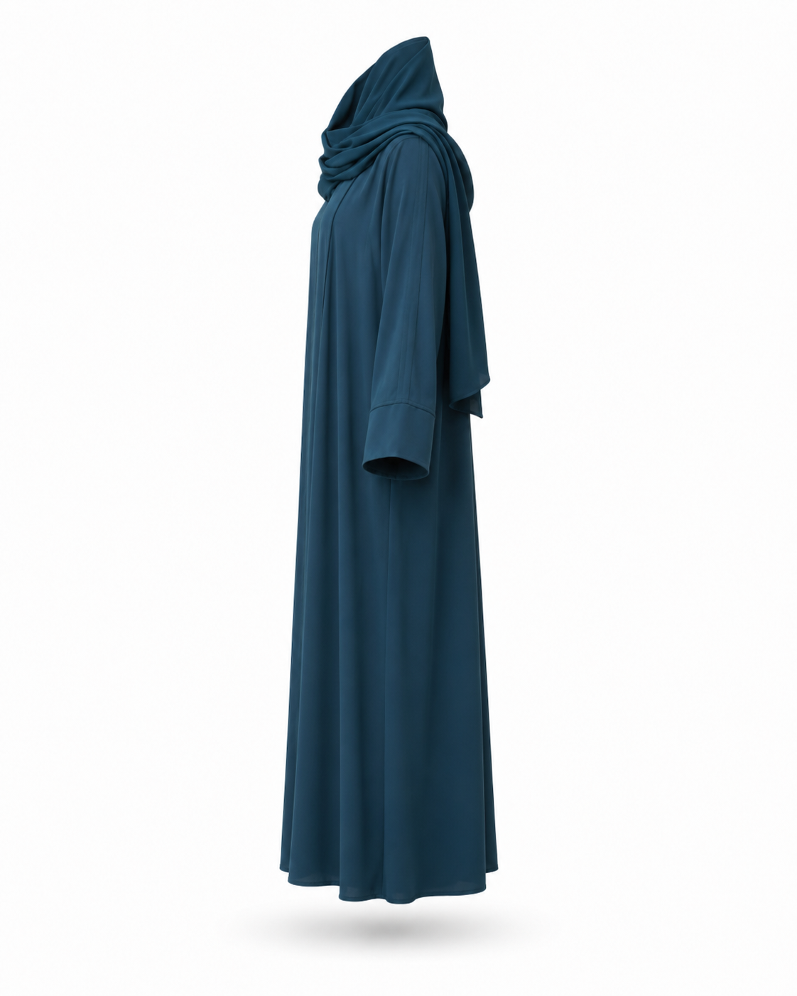 Zohroze Deep Teal Structured Modest Abaya
