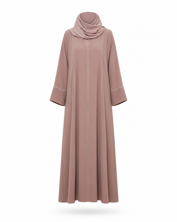 Zohroze Amethyst Mauve Panel Abaya