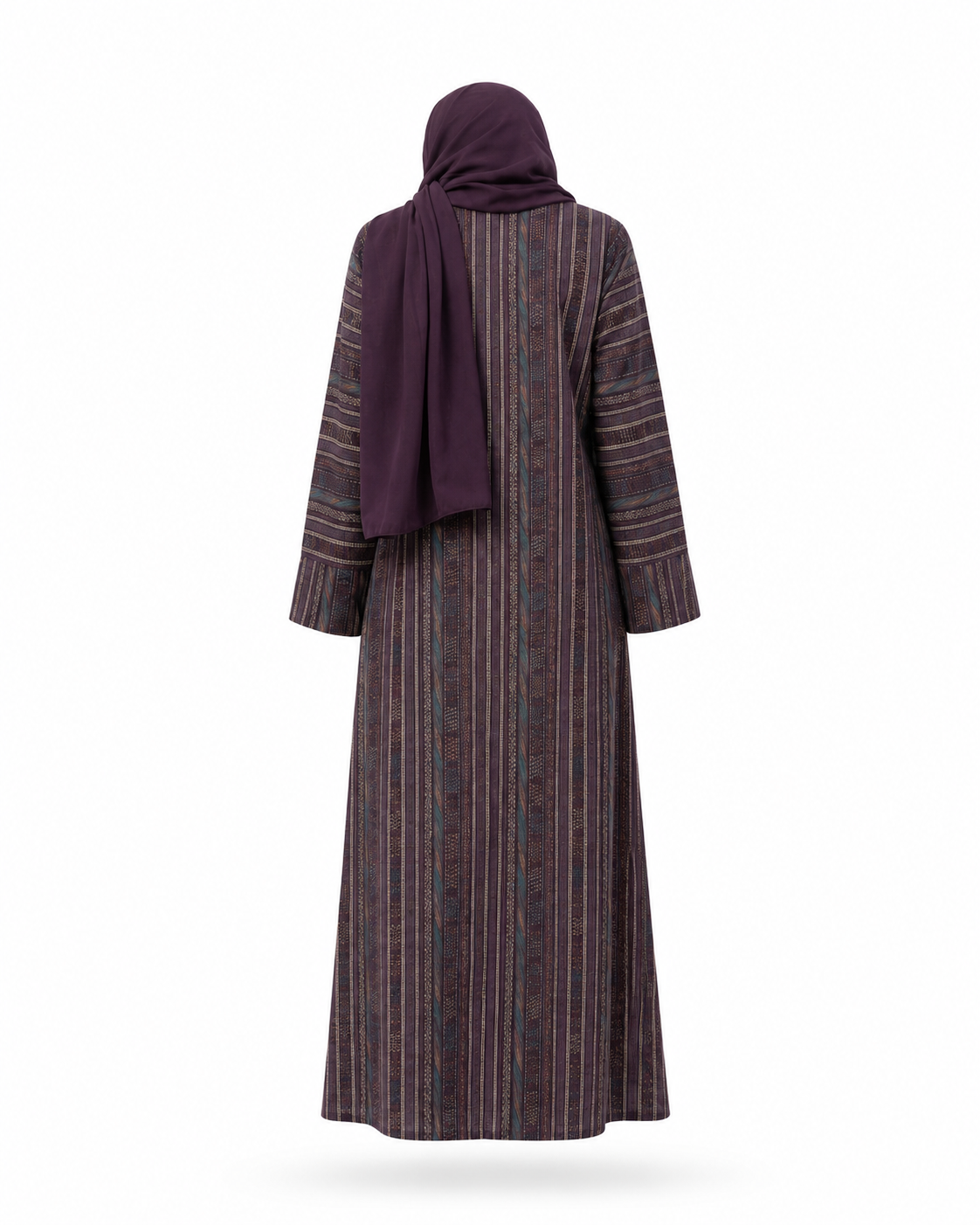 Zohroze Amethyst Purple Cotton Abaya