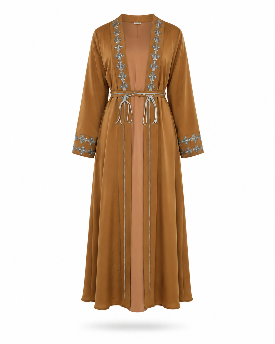 Zohroze Premium Cocoa Brown Open Jacket Abaya
