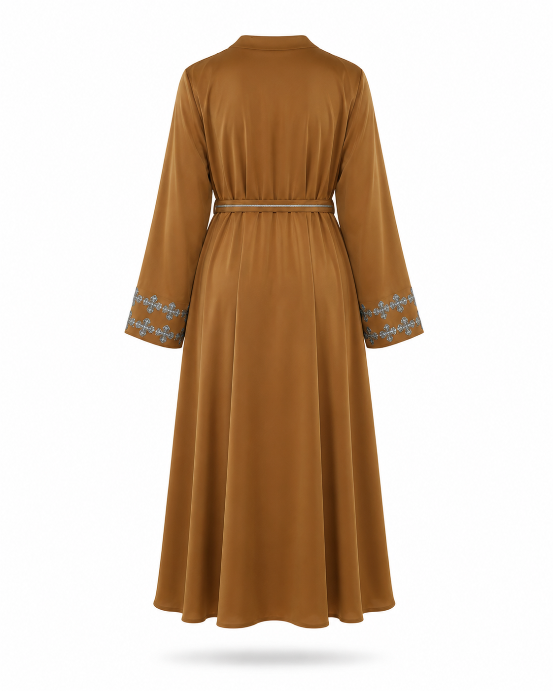 Zohroze Premium Cocoa Brown Open Jacket Abaya