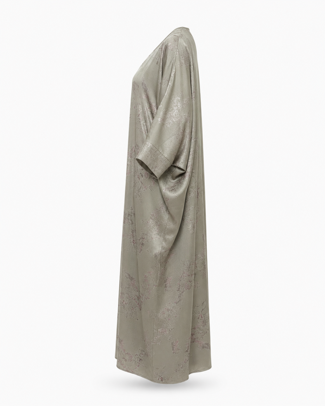 Zohroze Pista Green Satin Wrap Abaya