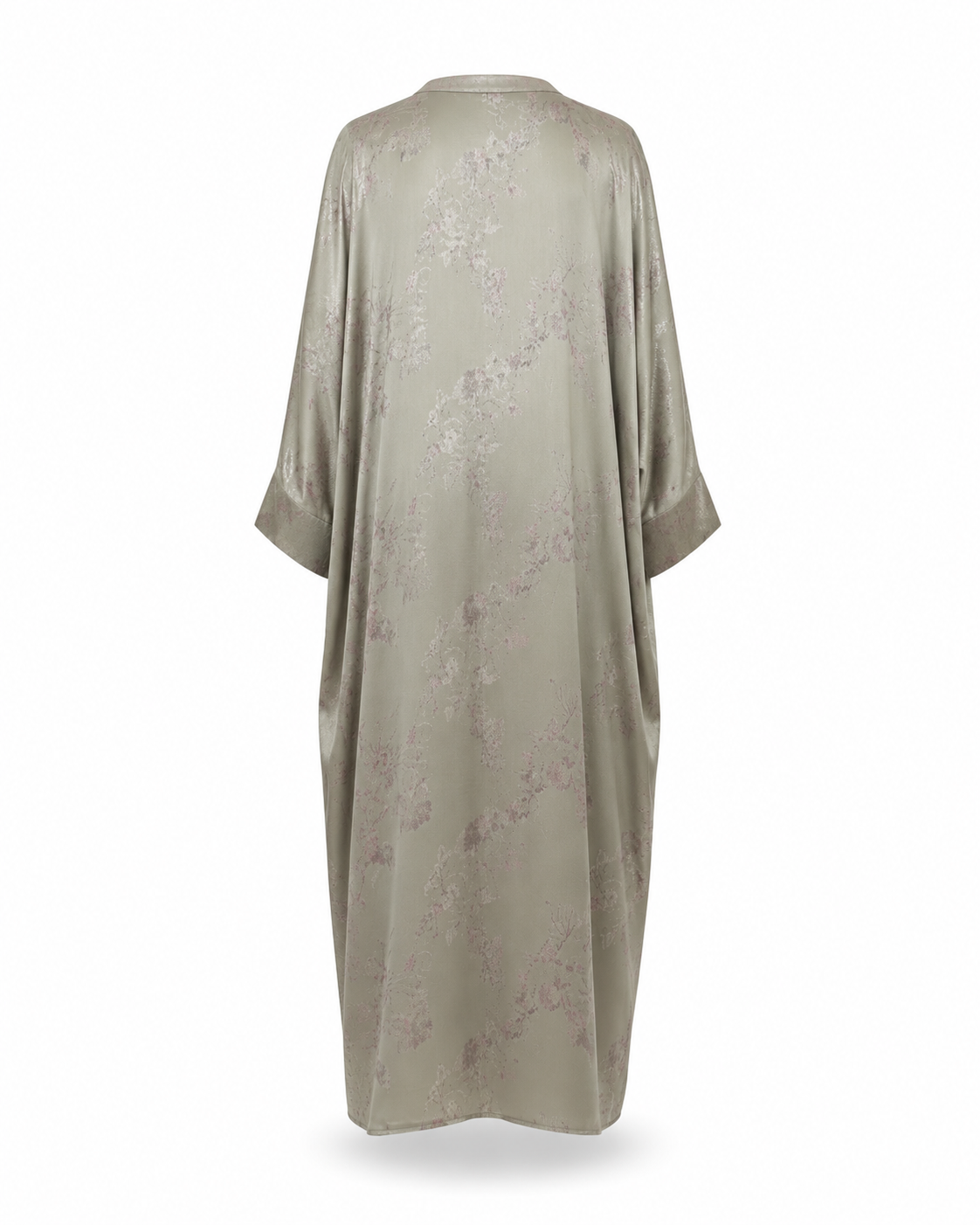 Zohroze Pista Green Satin Wrap Abaya