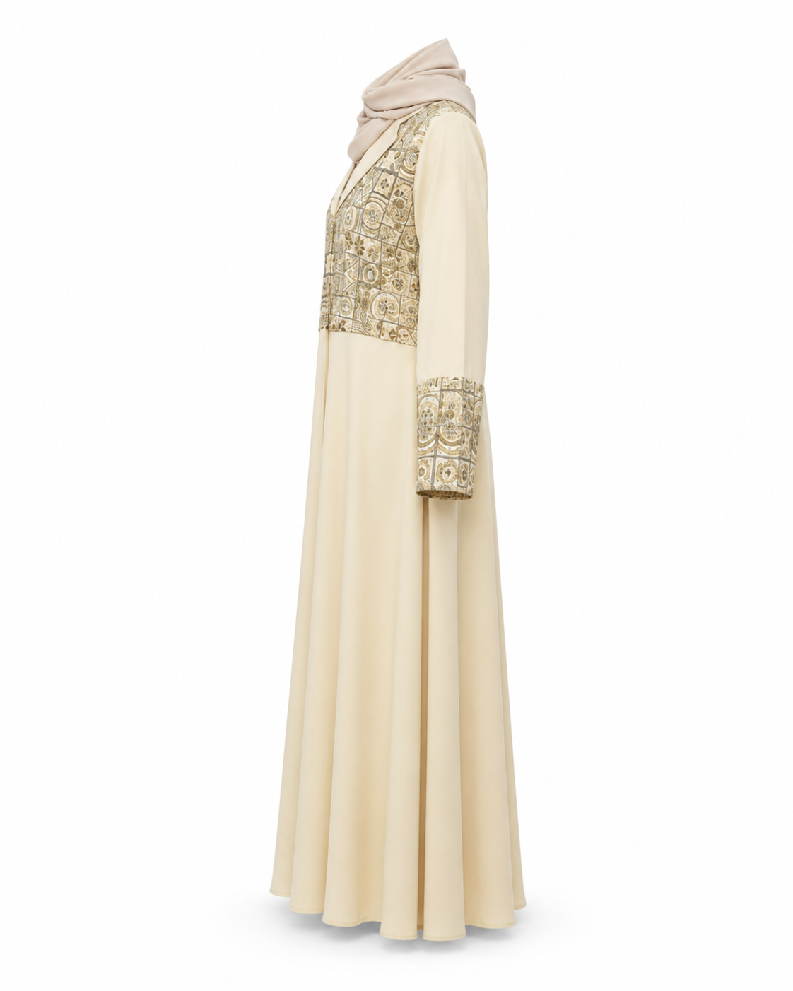 Zohroze Sandstone Heritage Embroidered Abaya