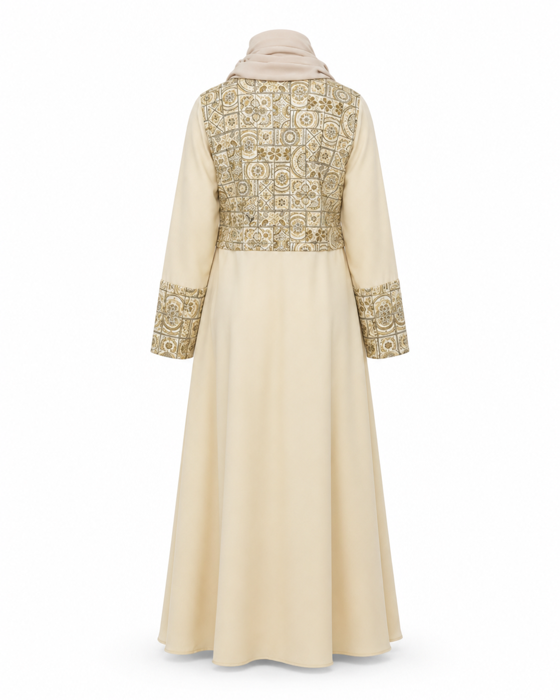 Zohroze Sandstone Heritage Embroidered Abaya