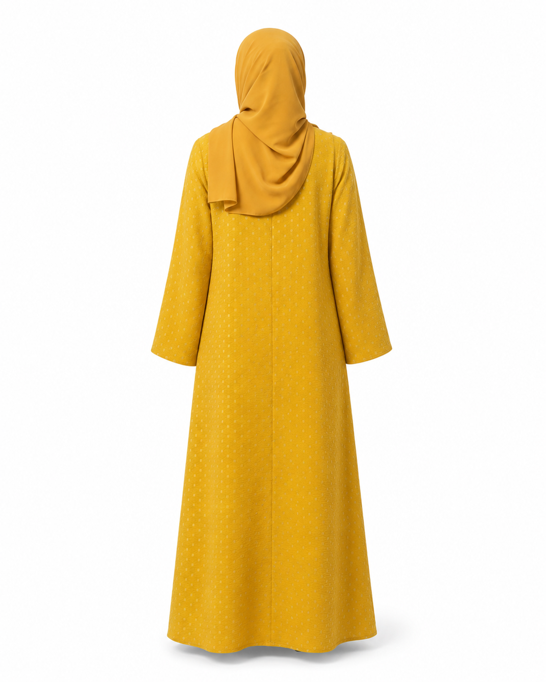Zohroze Saffron Mineral Print Abaya