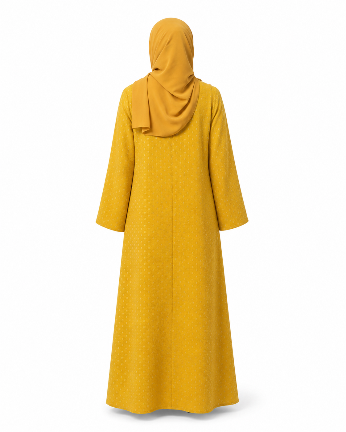 Zohroze Saffron Mineral Print Abaya