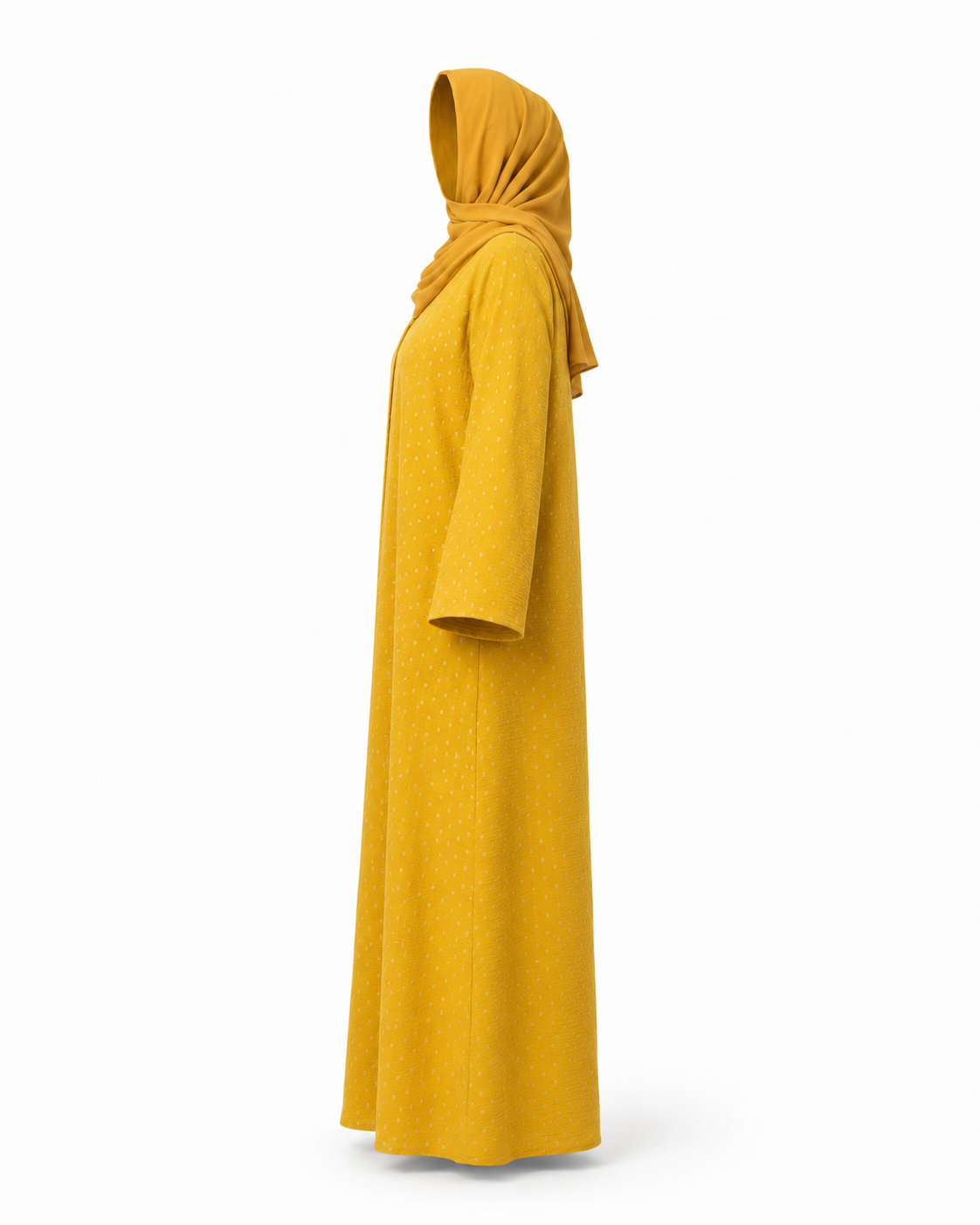 Zohroze Saffron Mineral Print Abaya
