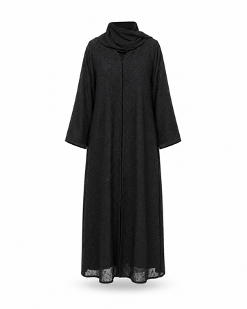 Zohroze Obsidian Bloom Embroidered Abaya
