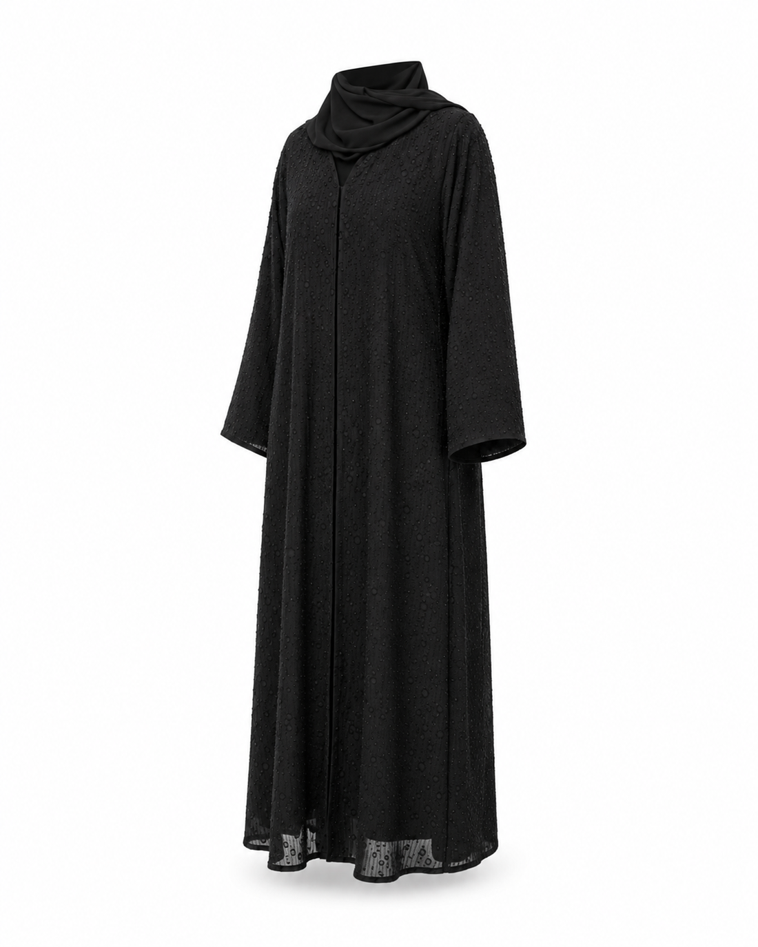 Zohroze Obsidian Bloom Embroidered Abaya