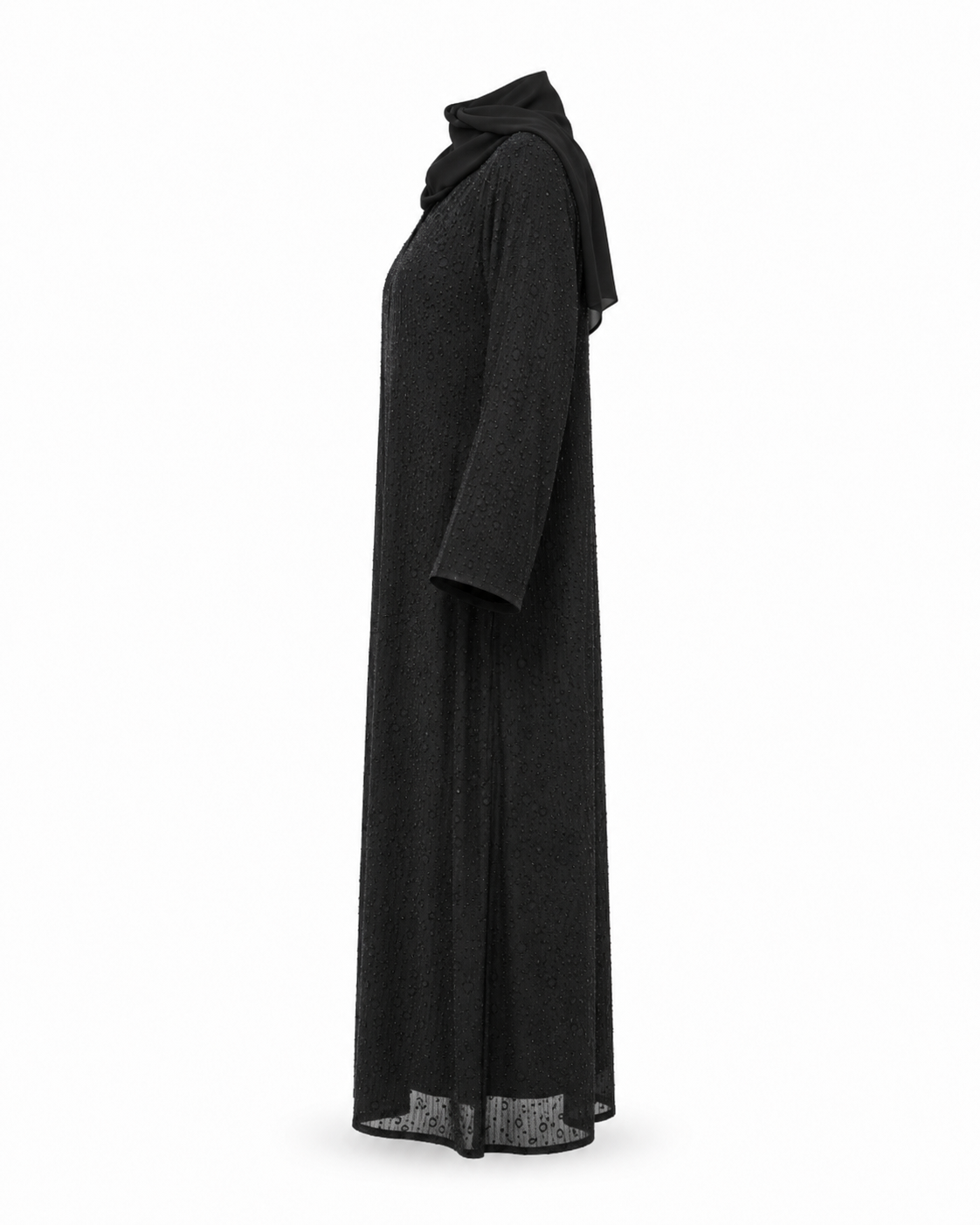 Zohroze Obsidian Bloom Embroidered Abaya