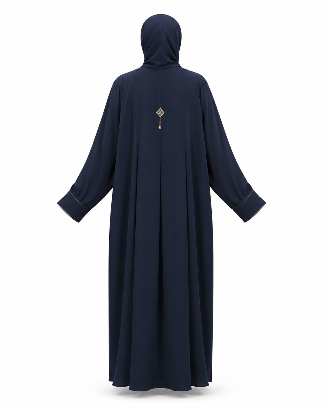 Zohroze Navy Structured Panel Abaya