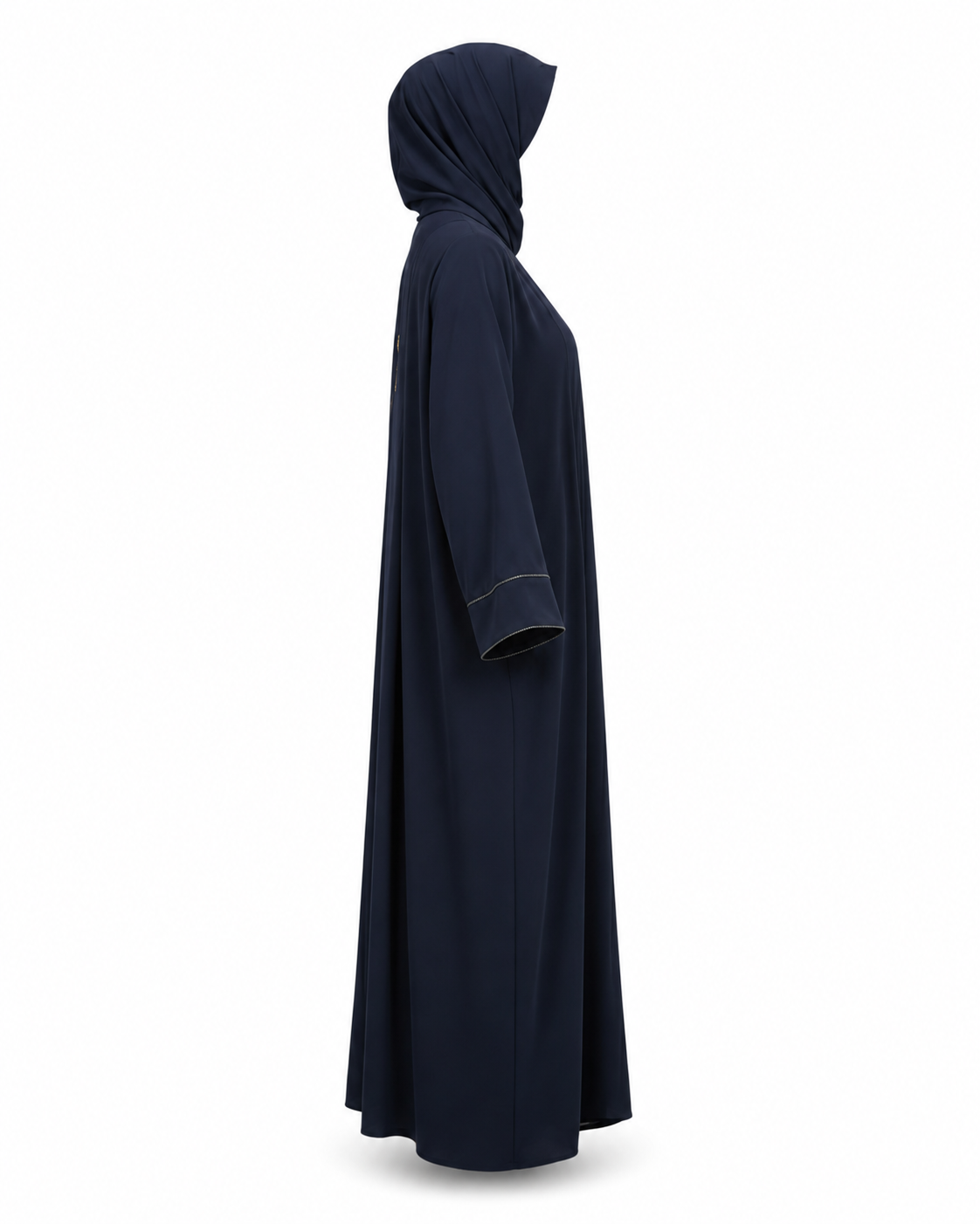 Zohroze Navy Structured Panel Abaya