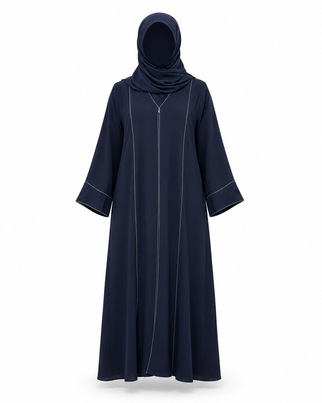Zohroze Navy Structured Panel Abaya