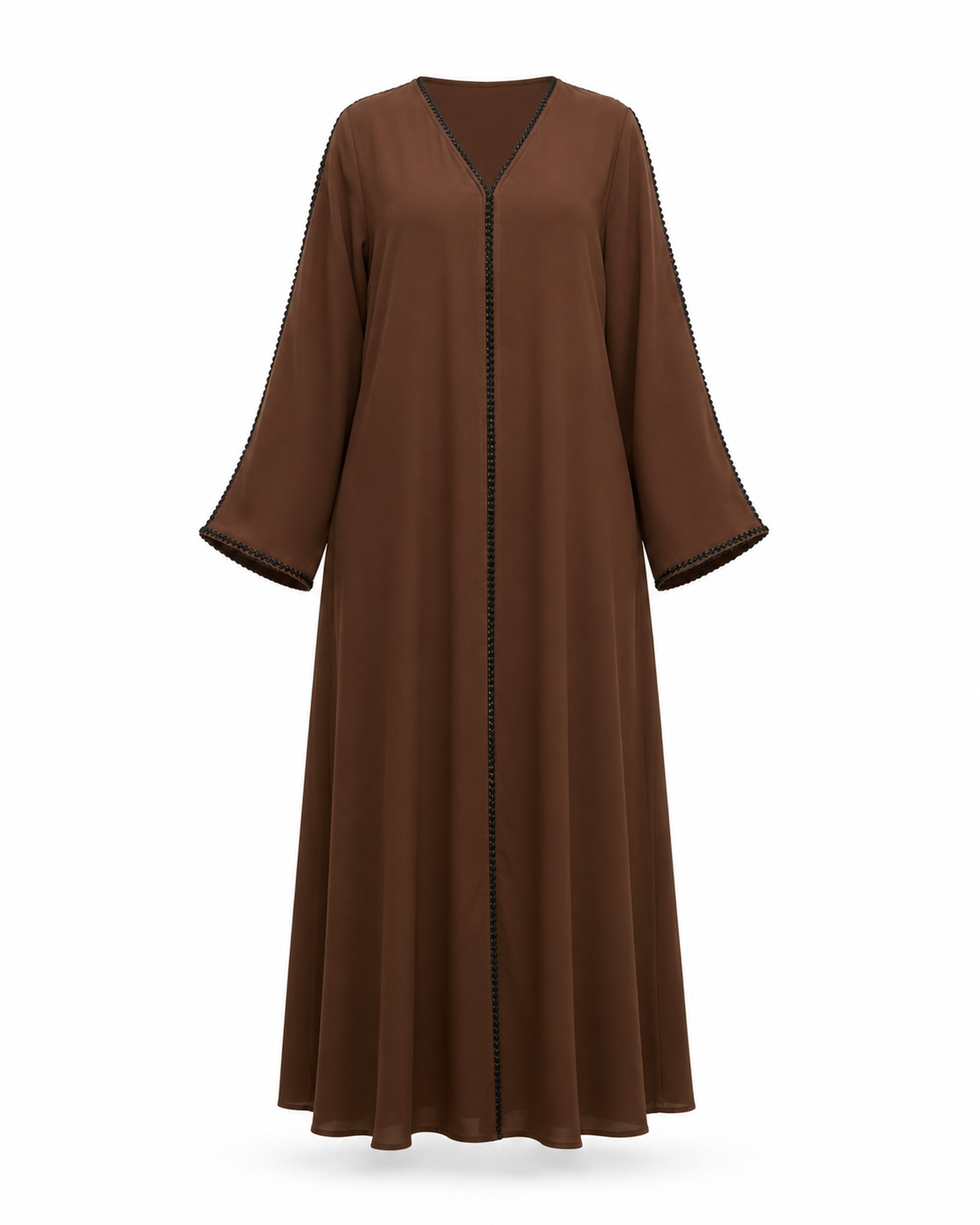 Zohroze Mahogany Serenity Trim Abaya