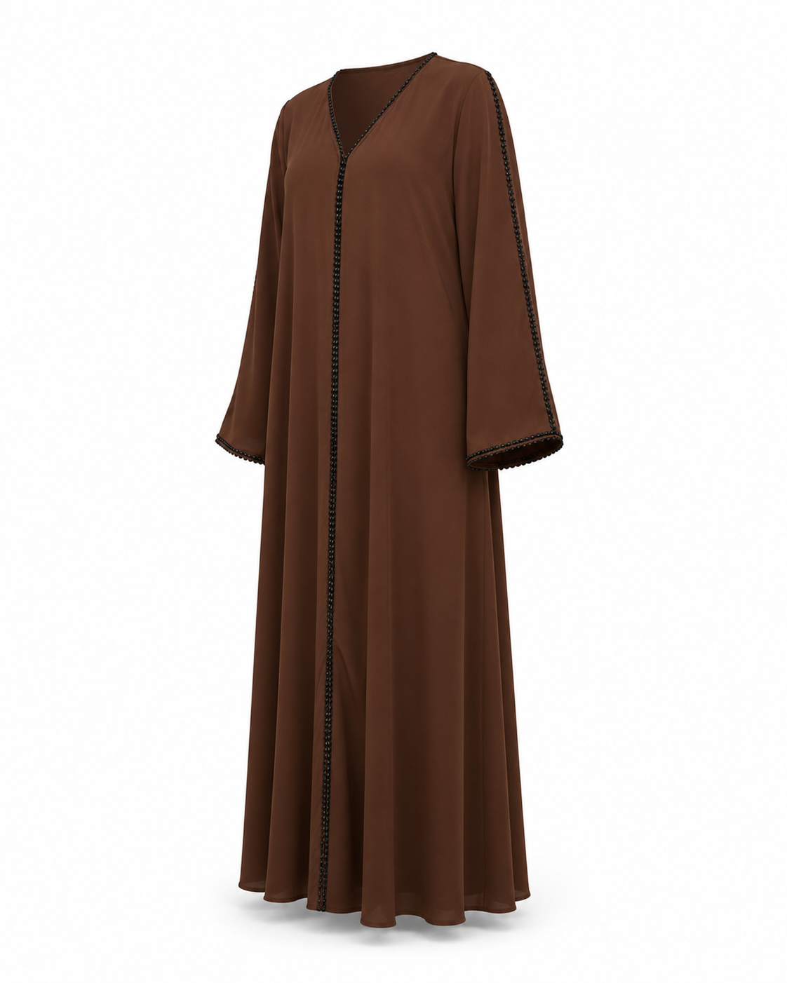 Zohroze Mahogany Serenity Trim Abaya