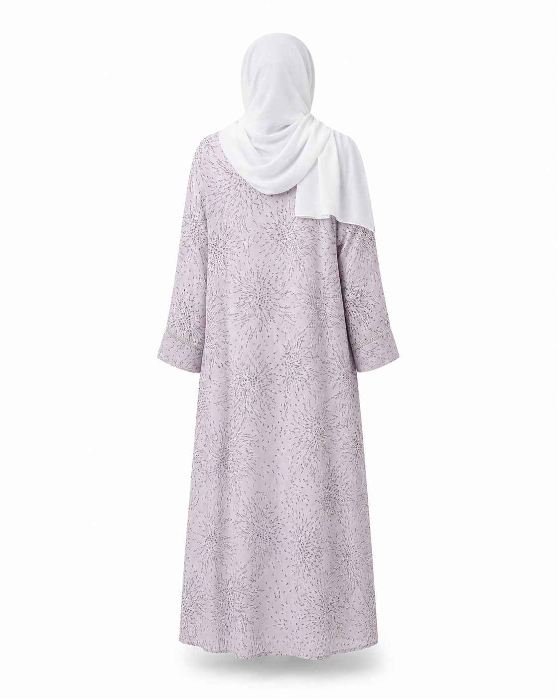 Zohroze Lavender Radiance Sheer Kimono Abaya