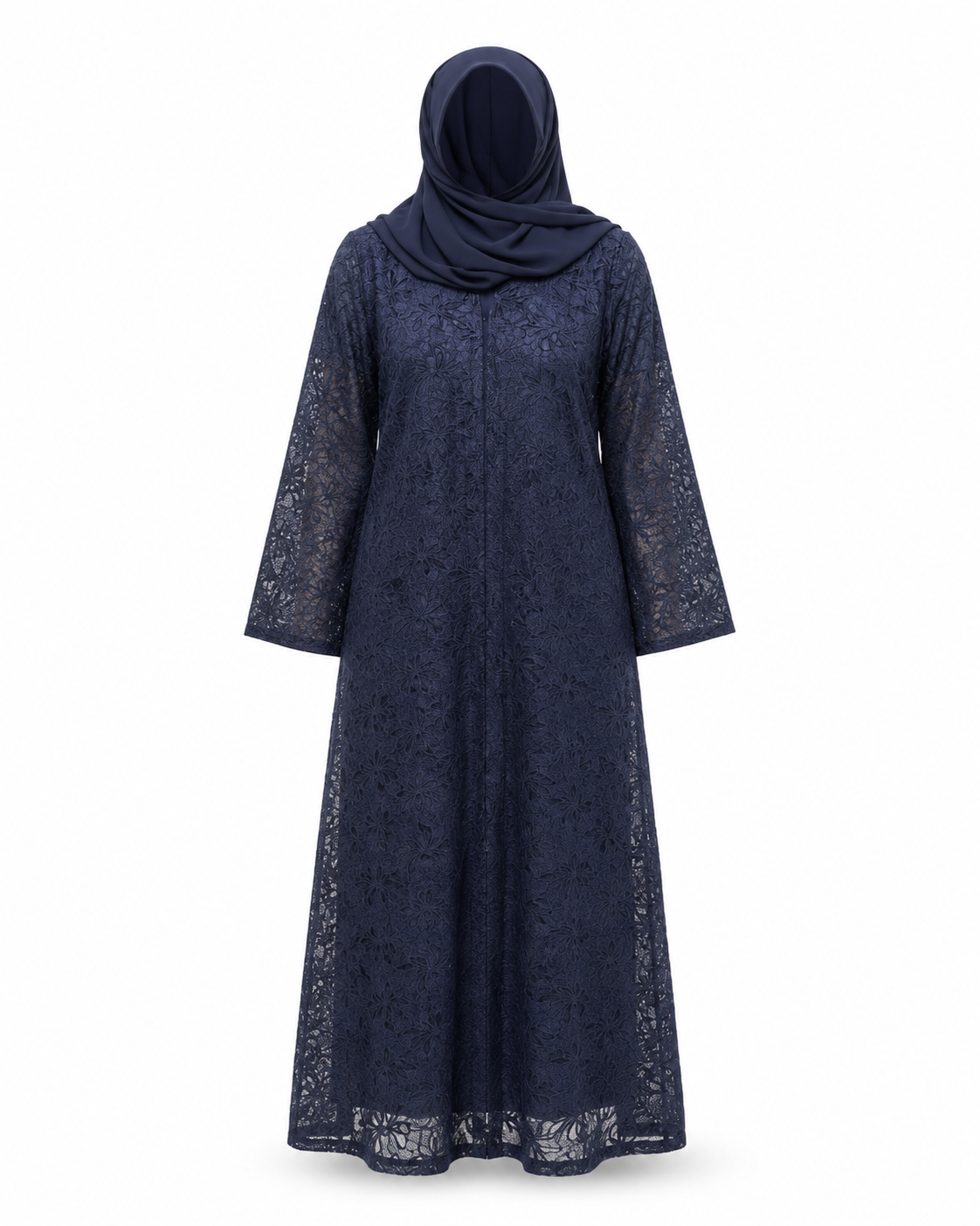 Zohroze Midnight Sapphire Floral Net Abaya