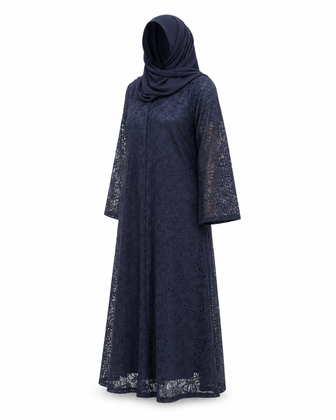 Zohroze Midnight Sapphire Floral Net Abaya