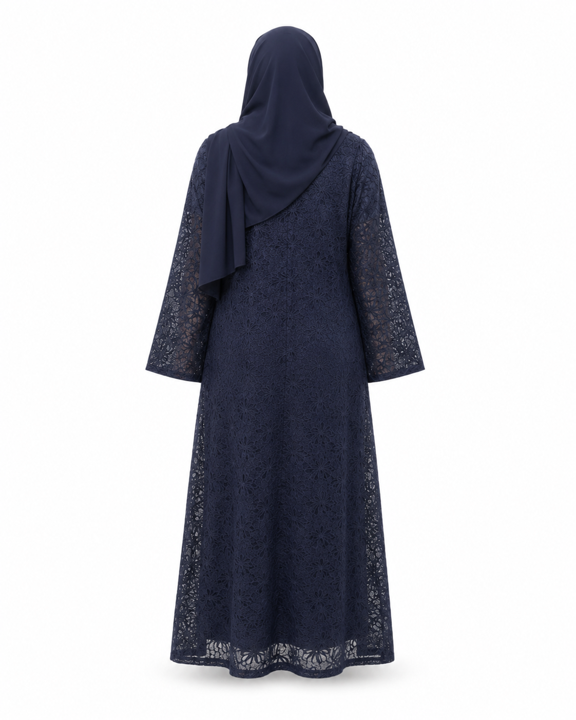 Zohroze Midnight Sapphire Floral Net Abaya