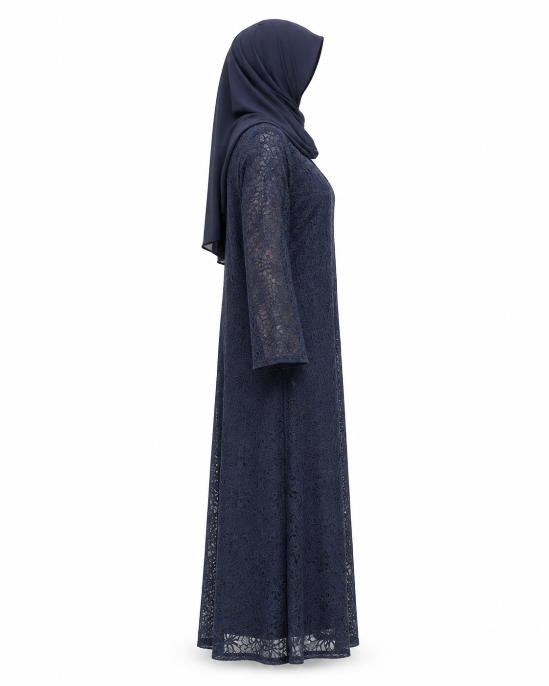 Zohroze Midnight Sapphire Floral Net Abaya