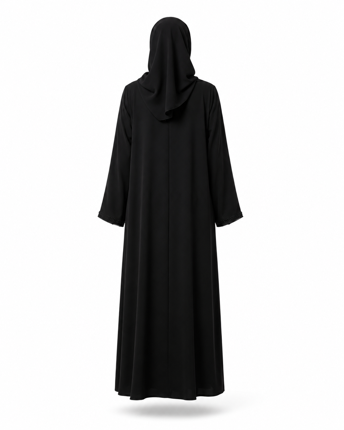 Zohroze Midnight Obsidian Hand-Beaded Abaya