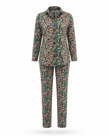 Zohroze Tropical Earth Floral Print Co-Ord Set