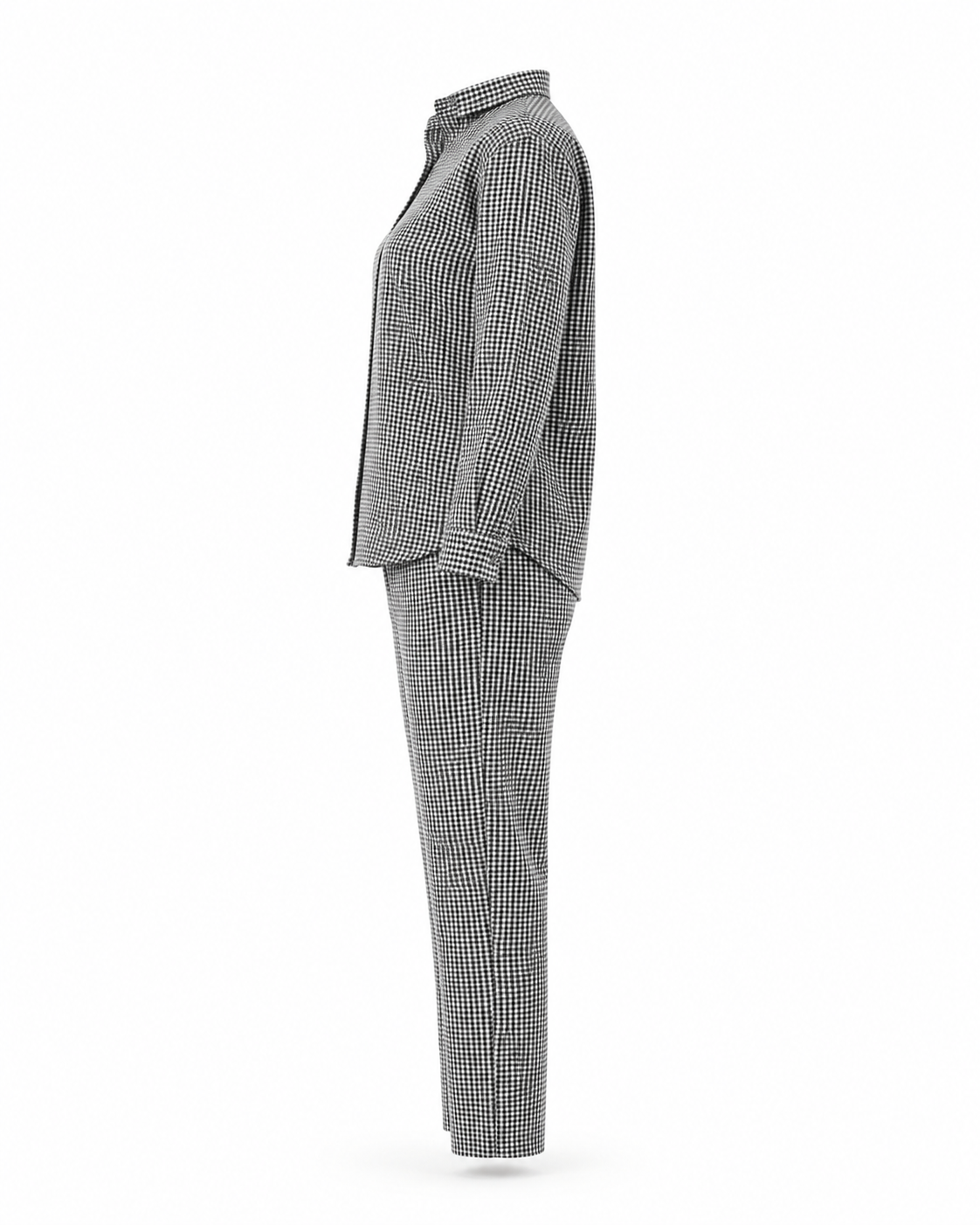 Zohroze Monochrome Check Houndstooth Co-Ord Set