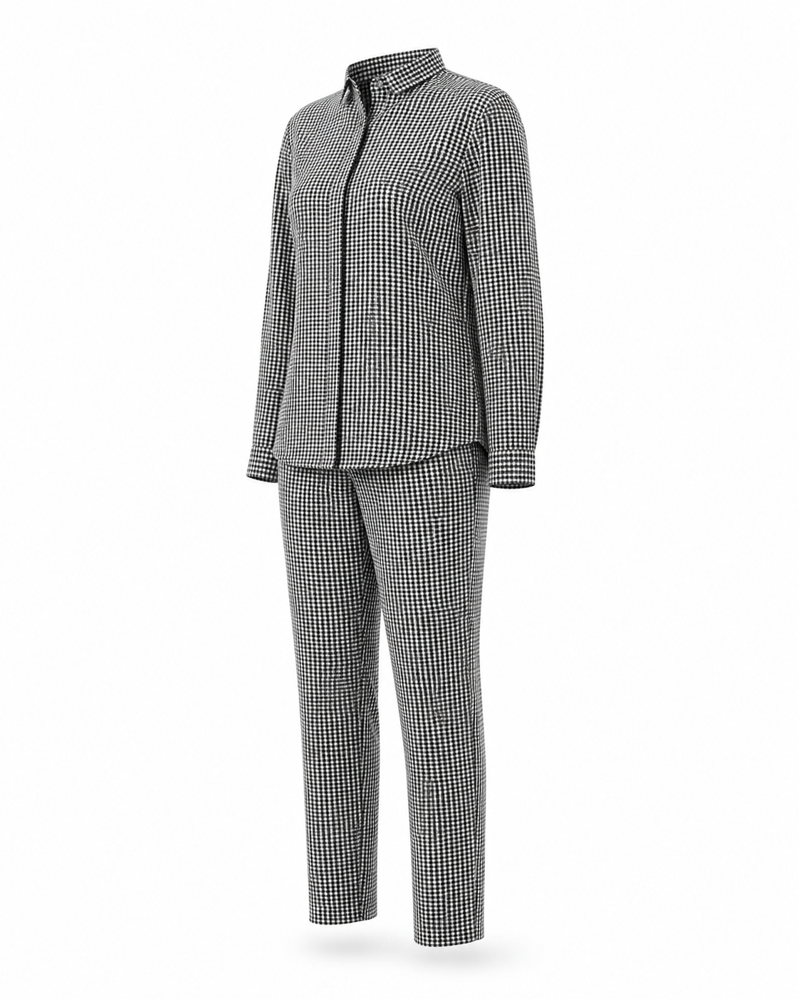 Zohroze Monochrome Check Houndstooth Co-Ord Set