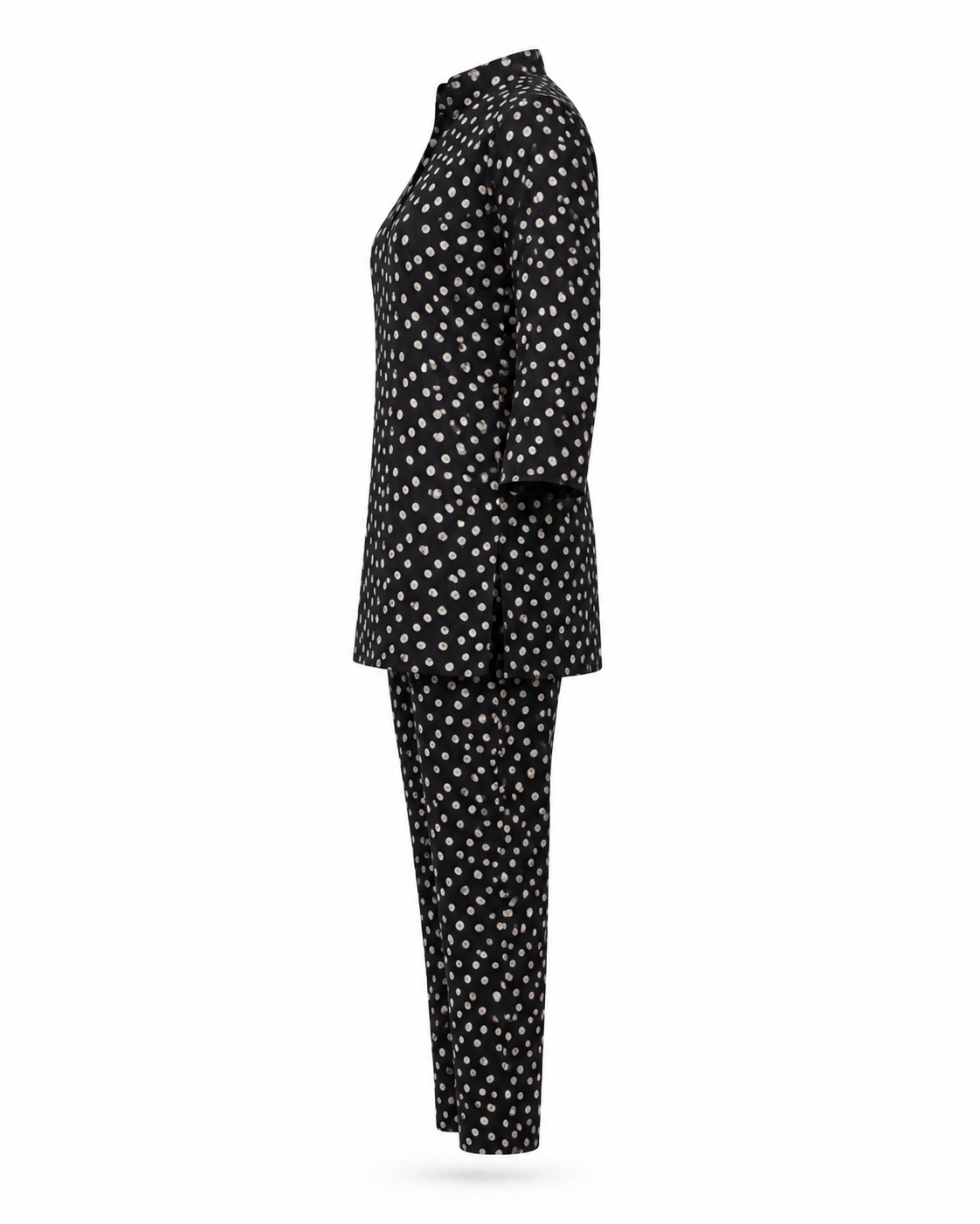 Zohroze Midnight Polka Dot Printed Kurti Co-Ord Set