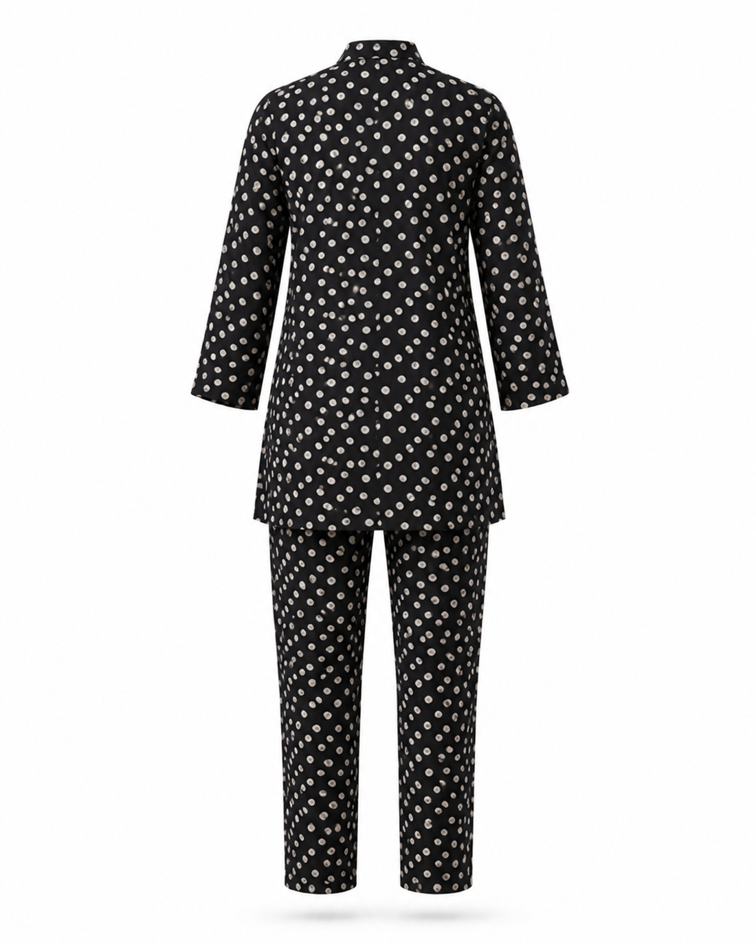 Zohroze Midnight Polka Dot Printed Kurti Co-Ord Set