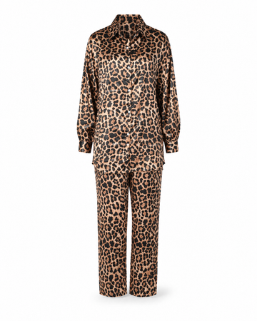 Zohroze Japanese Satin Leopard Print Co-Ord Set