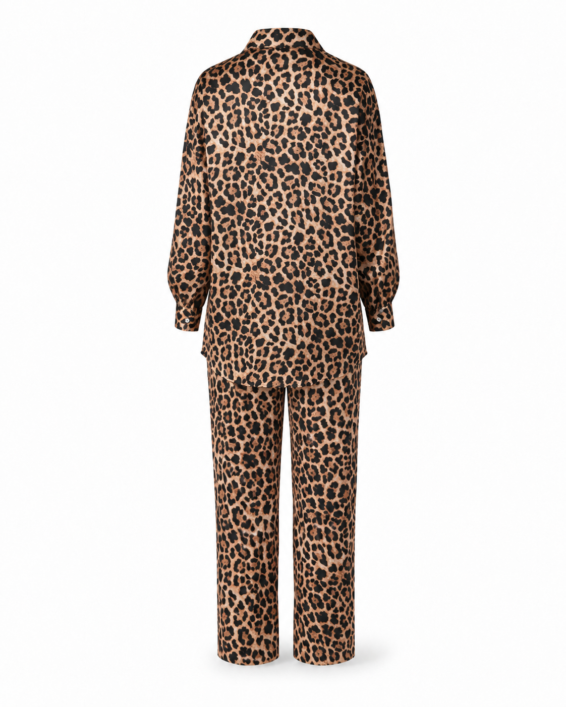 Zohroze Japanese Satin Leopard Print Co-Ord Set