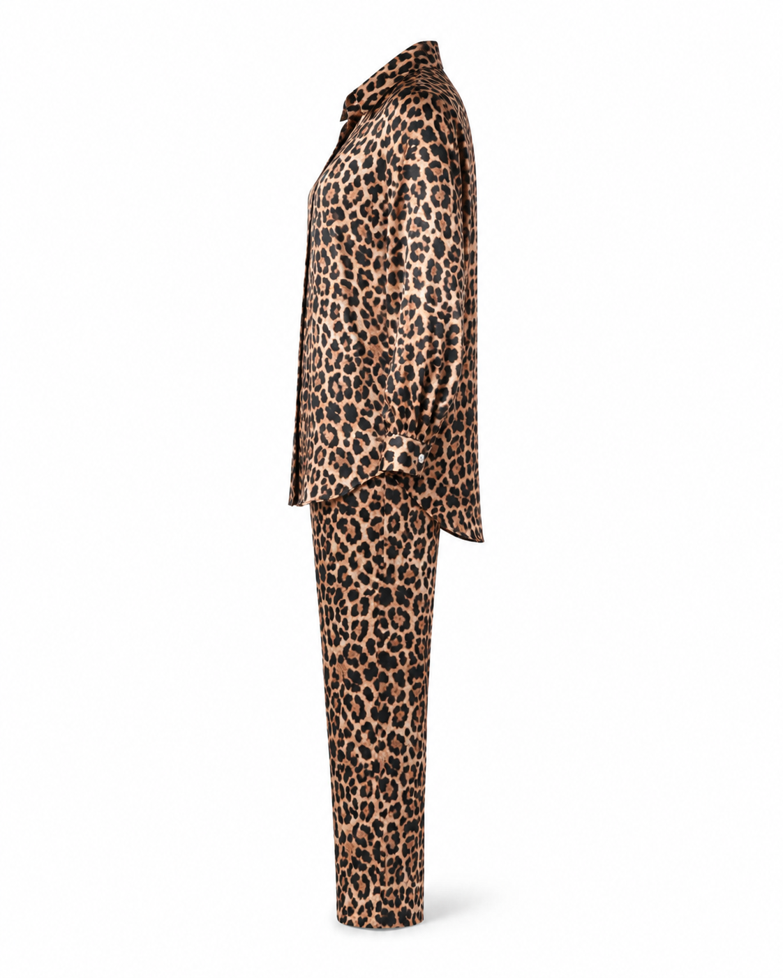 Zohroze Japanese Satin Leopard Print Co-Ord Set