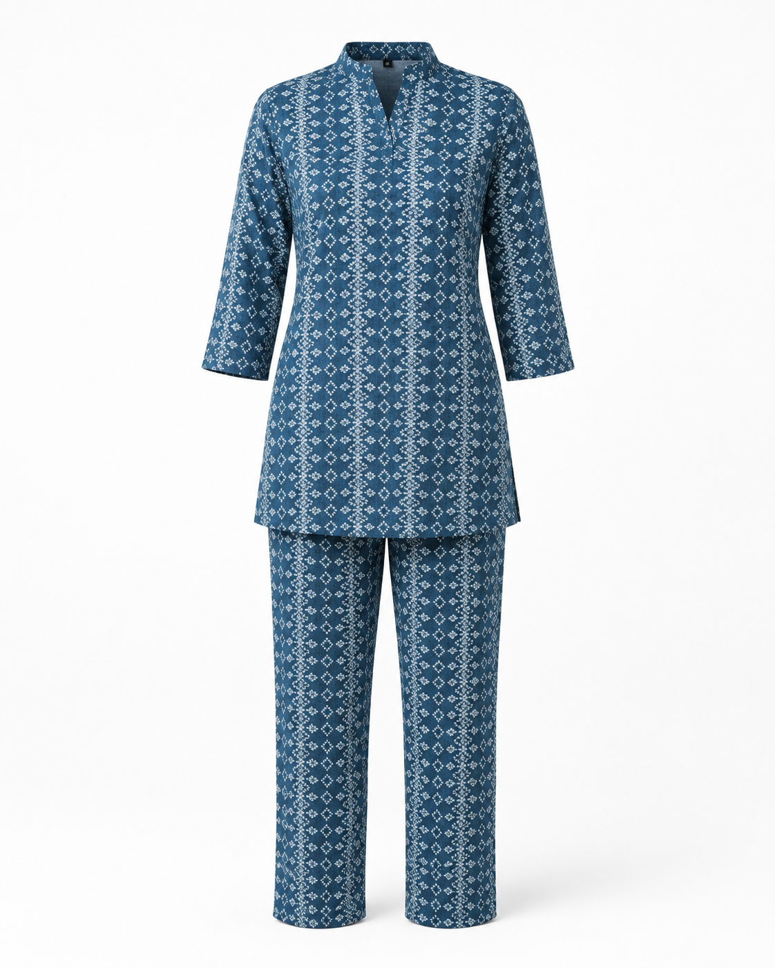 Zohroze Indigo Tapestry Printed Kurti Co-Ord Set