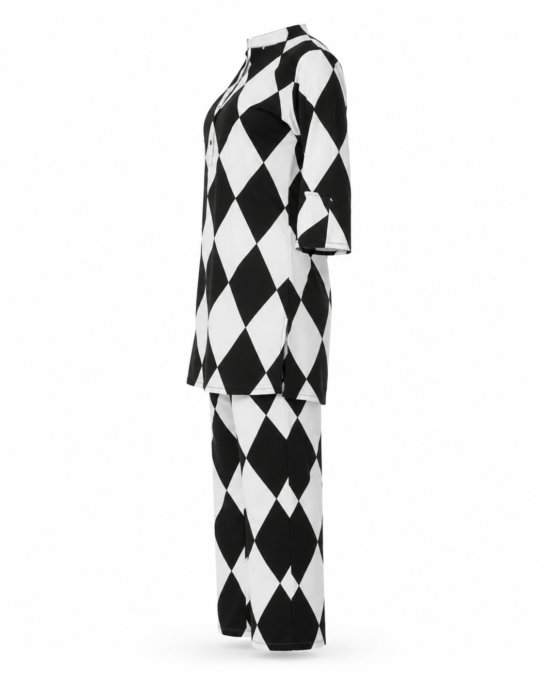 Zohroze Harlequin Diamond Printed Kurti Co-Ord Set