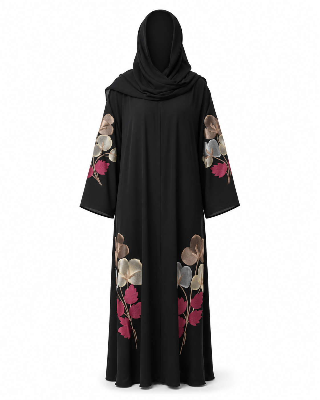 Zohroze Midnight Bloom Embroidered Abaya