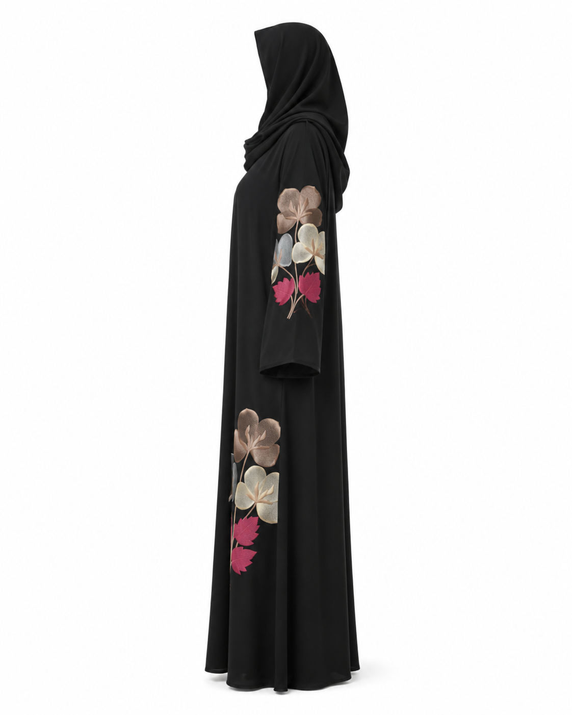 Zohroze Midnight Bloom Embroidered Abaya