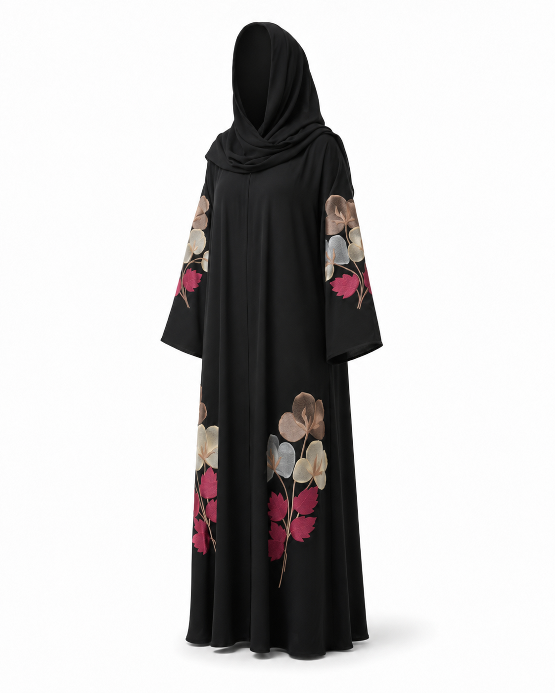 Zohroze Midnight Bloom Embroidered Abaya
