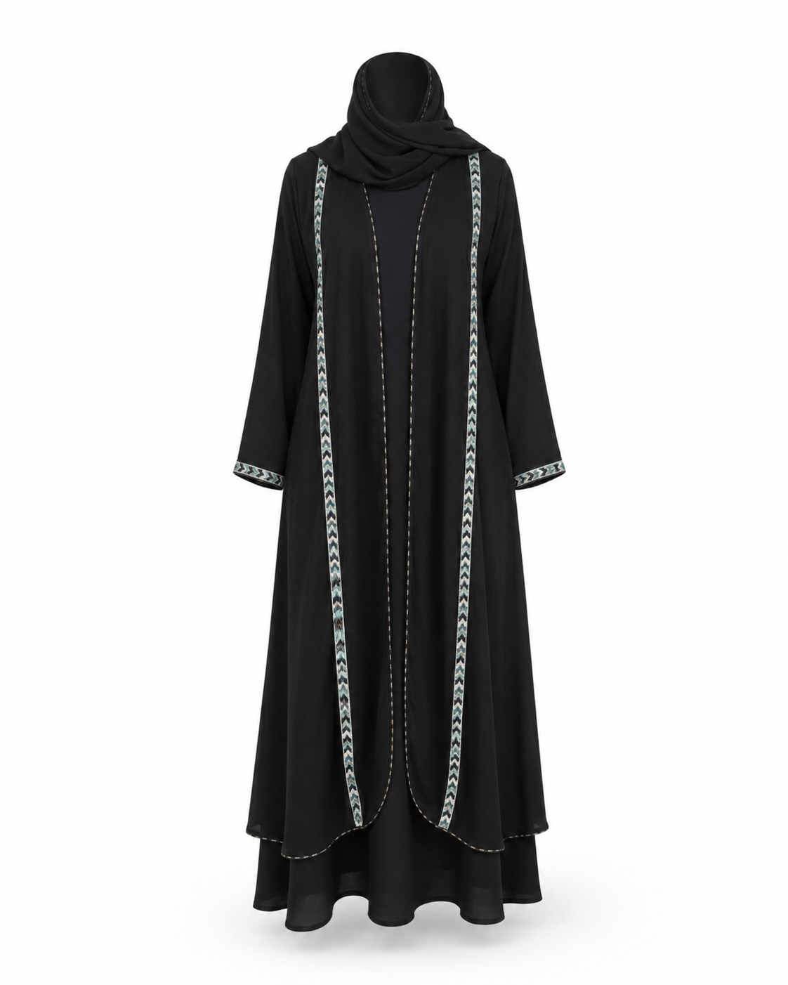 Zohroze Layered Kimono Abaya