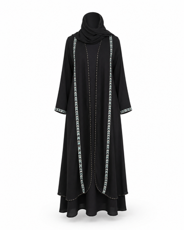 Zohroze Layered Kimono Abaya
