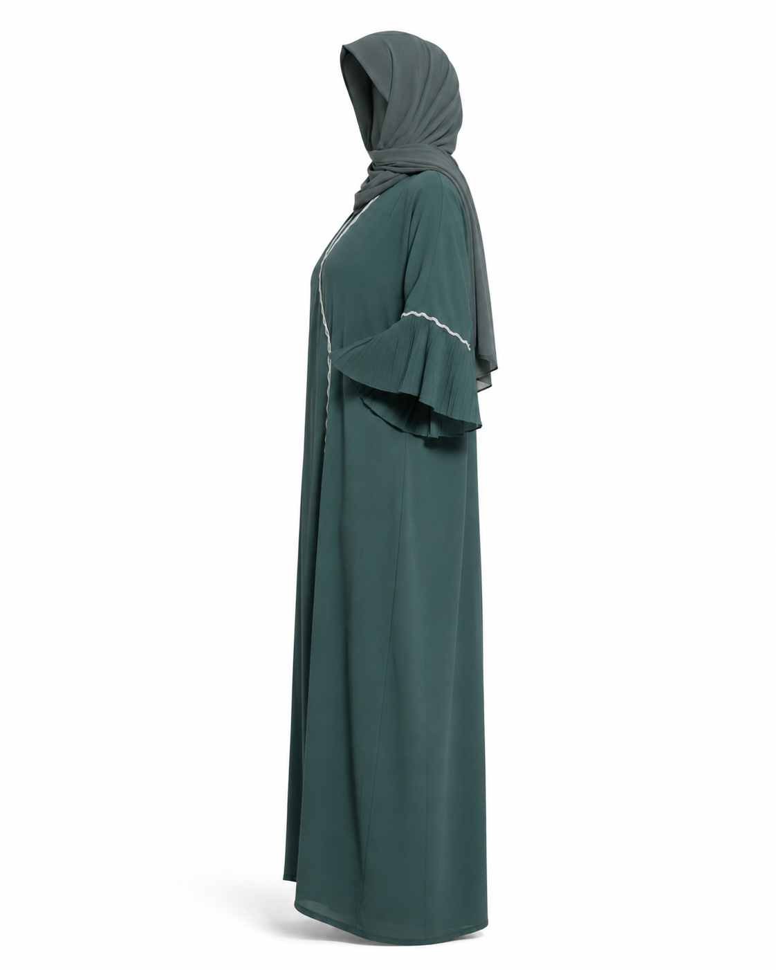 Zohroze Korean Teal Wrap Abaya