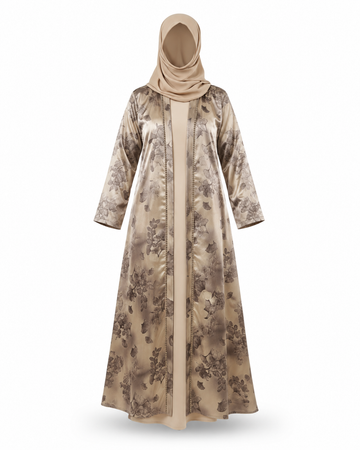 Zohroze Korean Satin Embellished Abaya