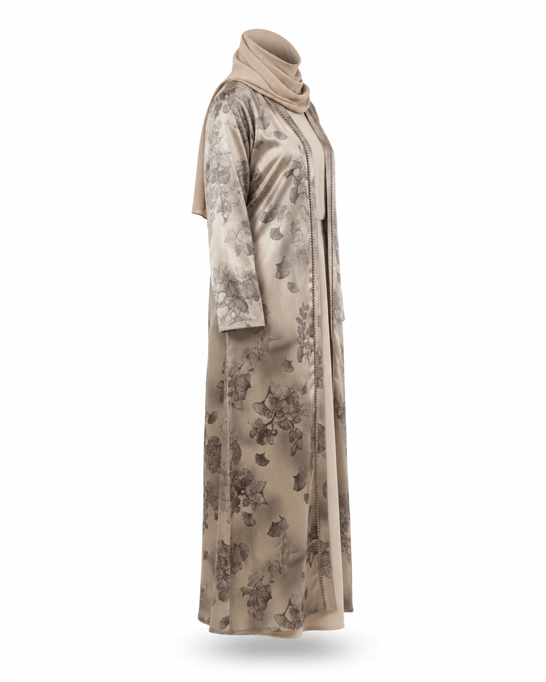 Zohroze Korean Satin Embellished Abaya