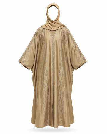 Zohroze Champagne Gold Farasha Abaya
