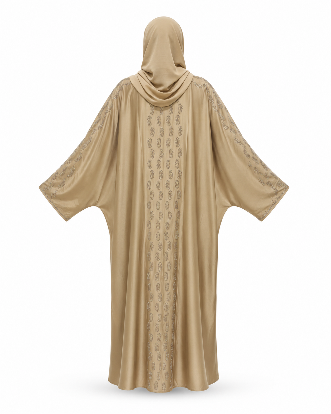 Zohroze Champagne Gold Farasha Abaya